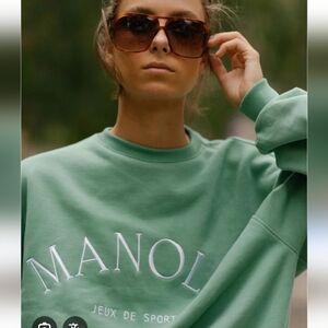 Manola Jeux de Sport lux Crewneck Sweatshirt Green‎